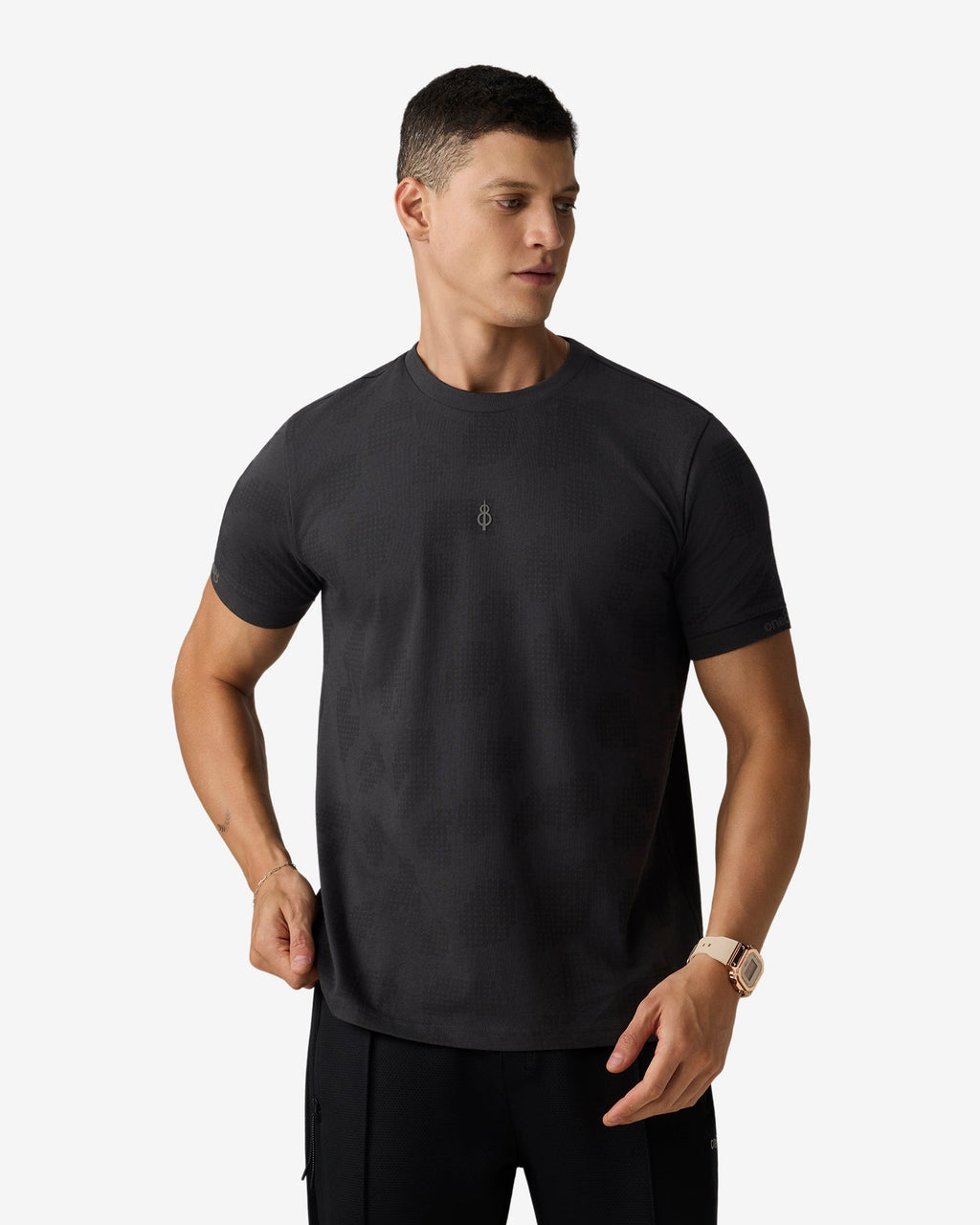 Boom Logo AOP T-Shirt Pinstripe - Grey