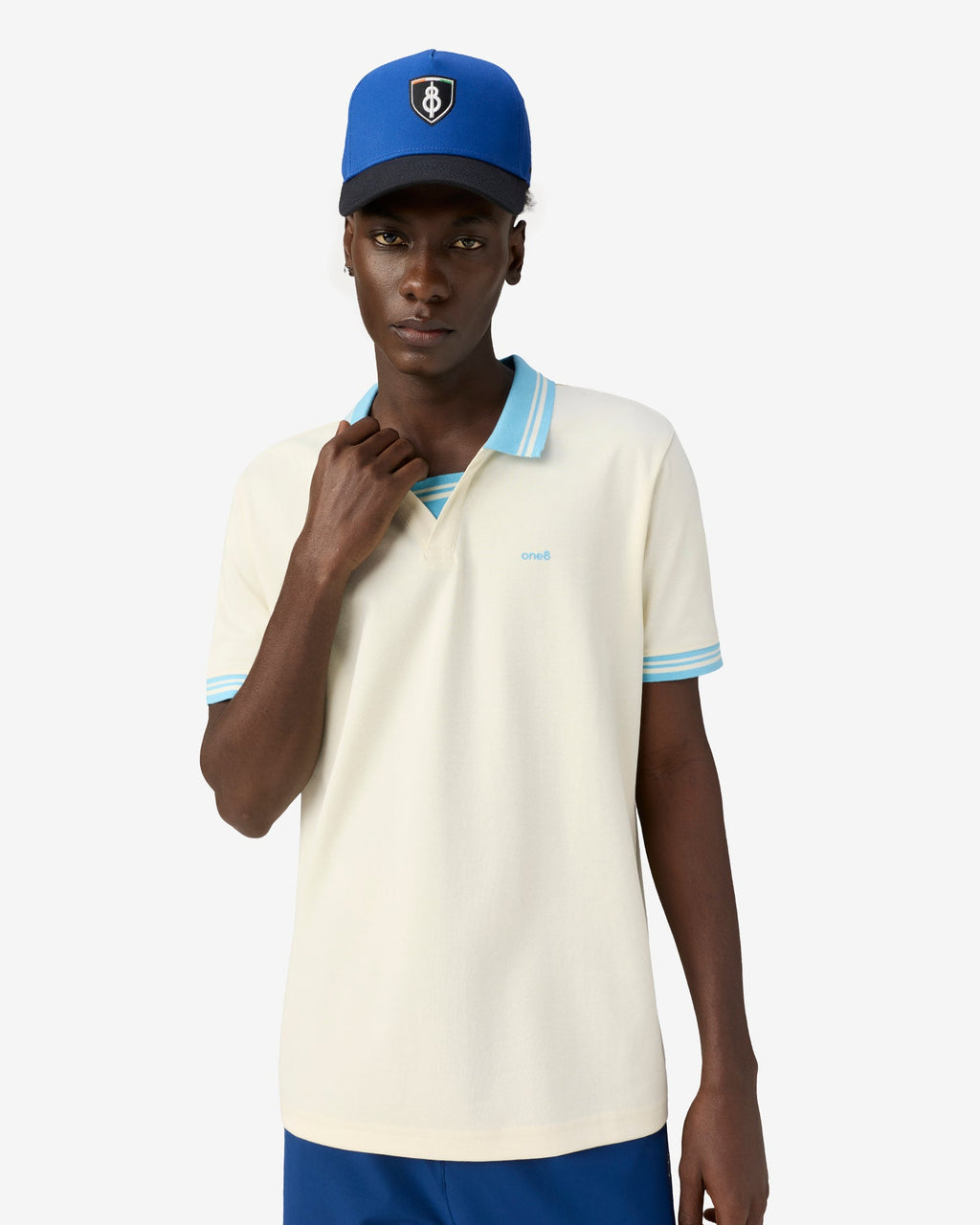 Jonny Collar Polo - White