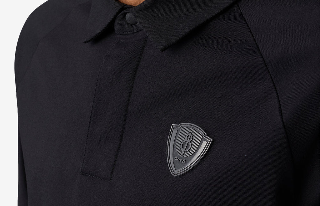 Strike Crest Full Sleeves Polo - Black