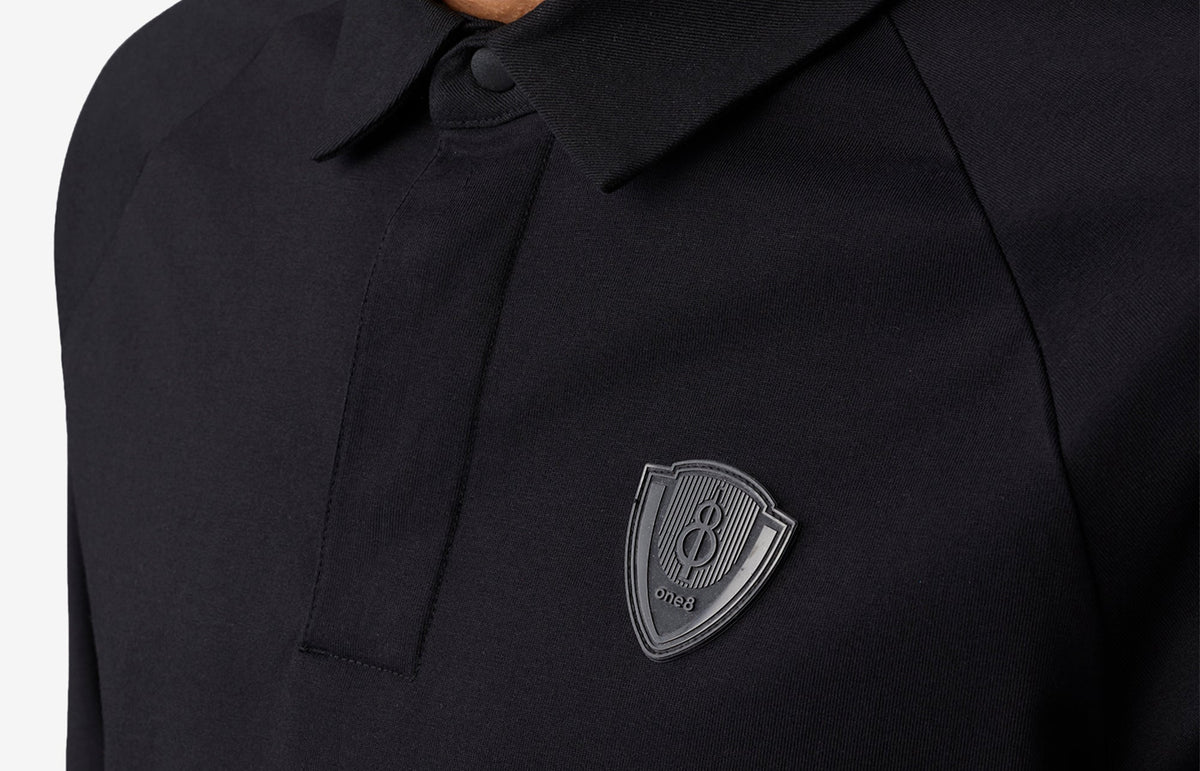 Strike Crest Full Sleeves Polo - Black