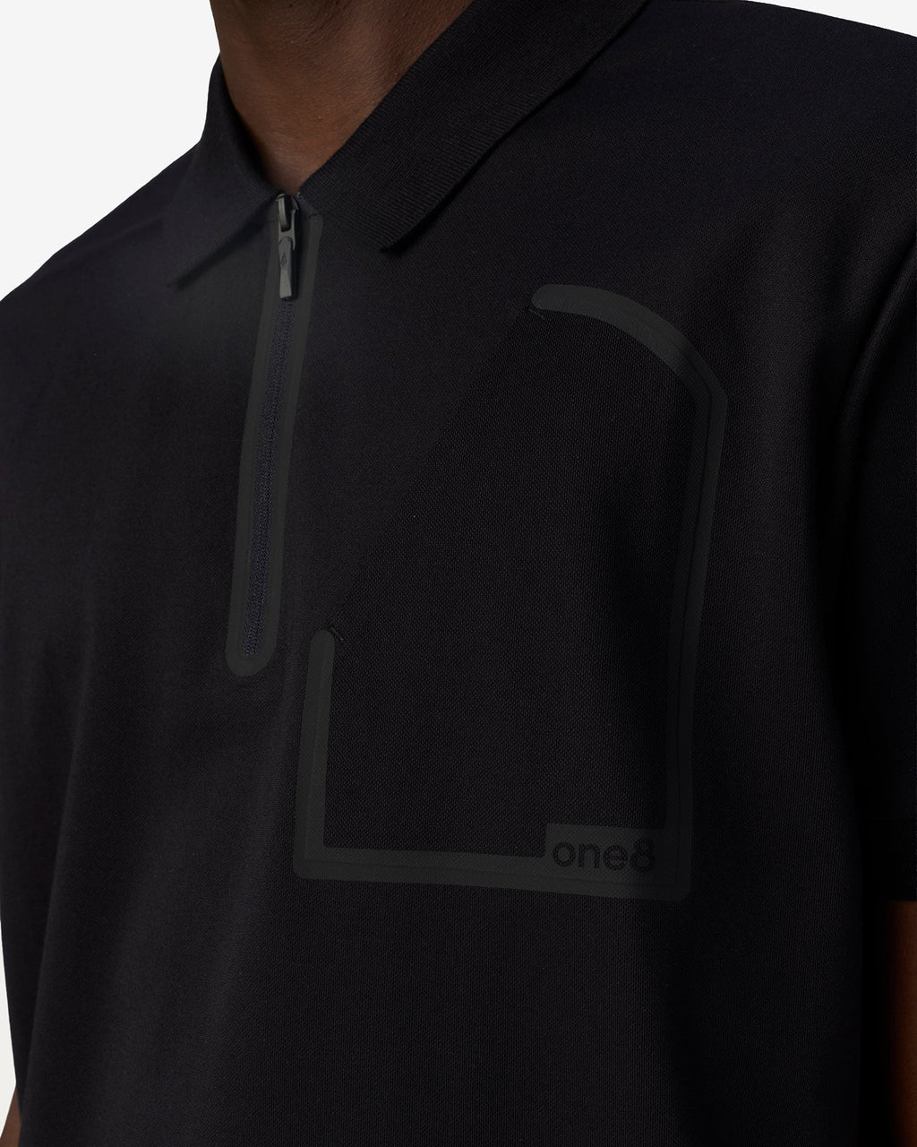 Bonded Pocket Polo - Black