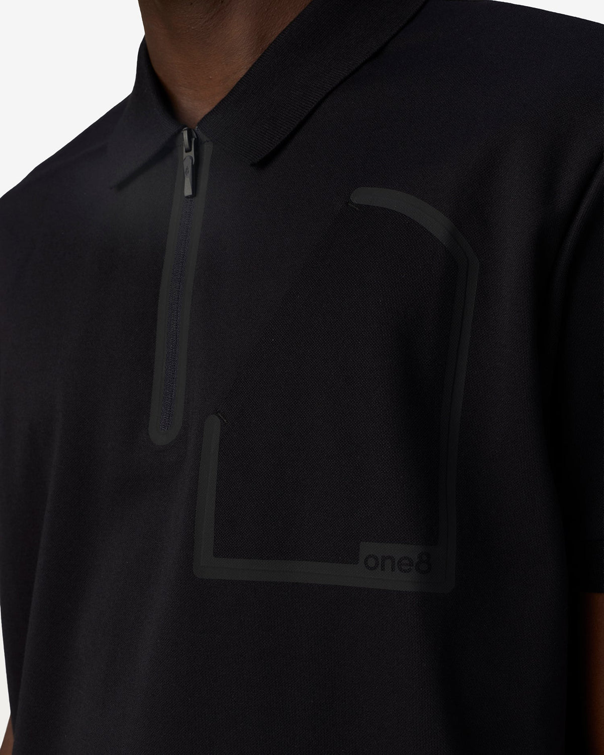 Bonded Pocket Polo - Black