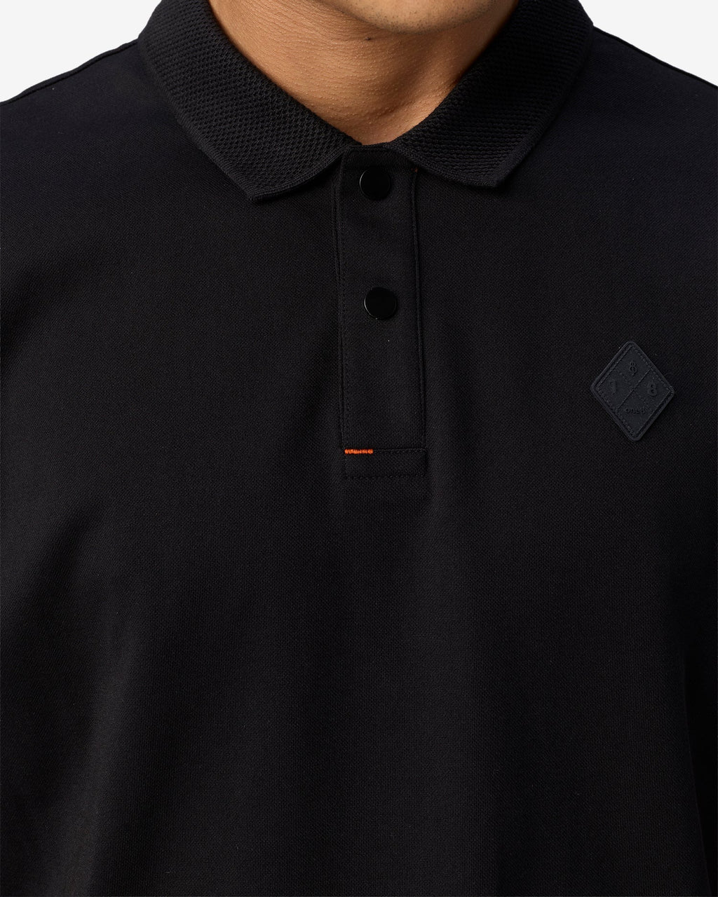 Dobby Collar Polo - Black