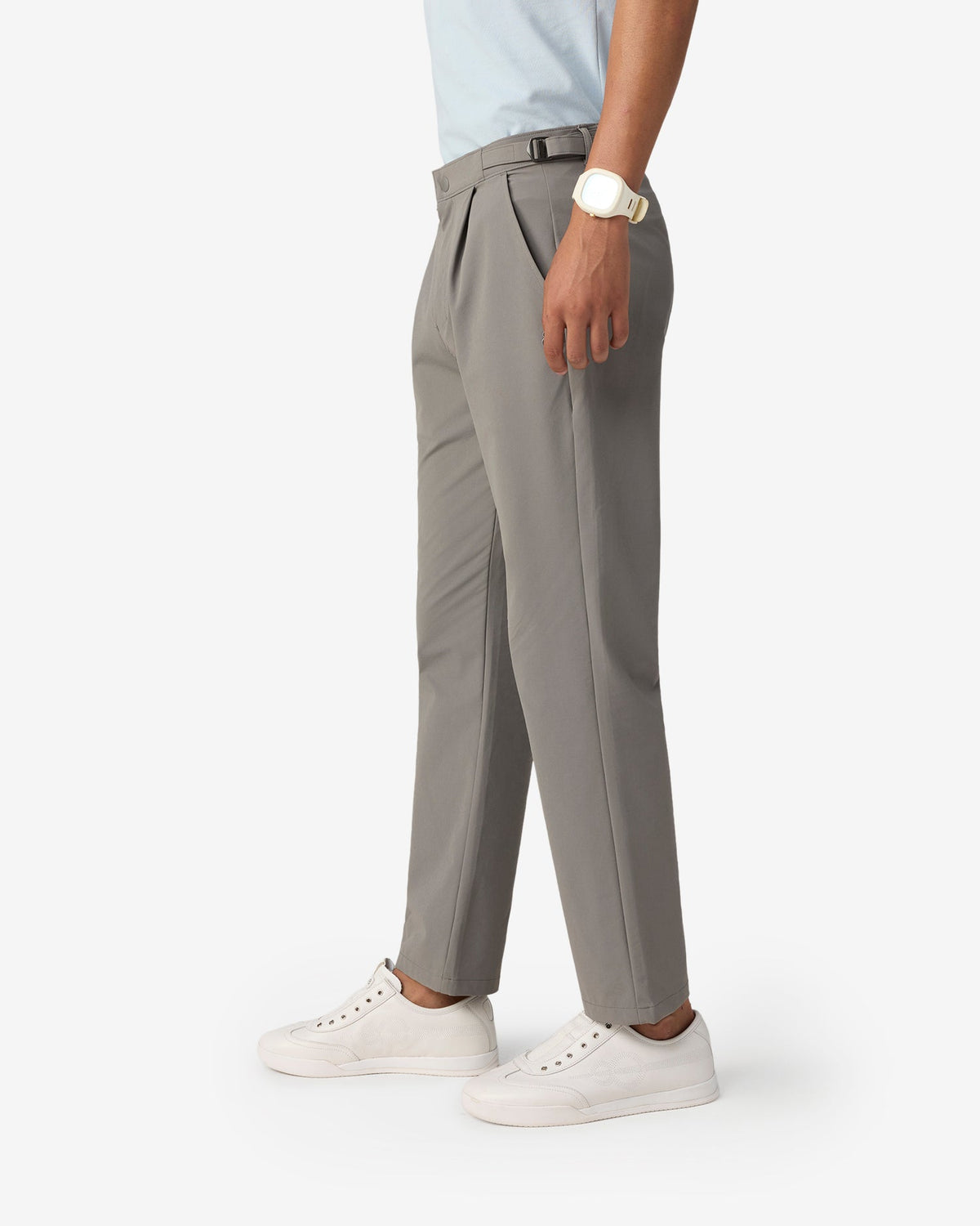 Vintage Buckle Pants - Grey