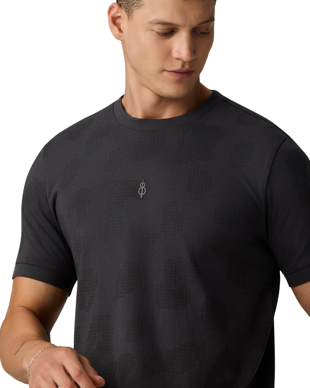 Boom Logo AOP T-Shirt Pinstripe - Grey