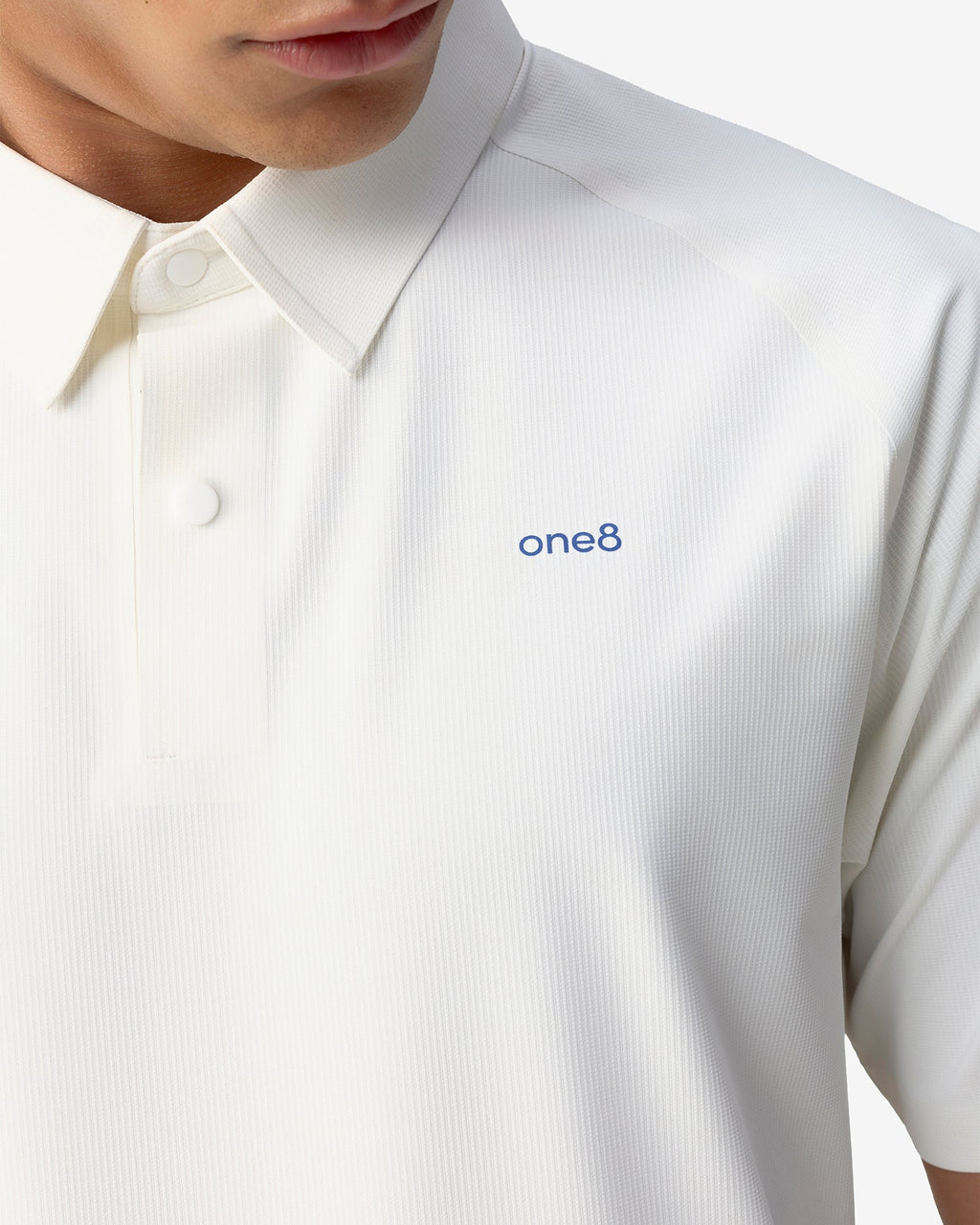 Sonic Curve Bonded Polo - White