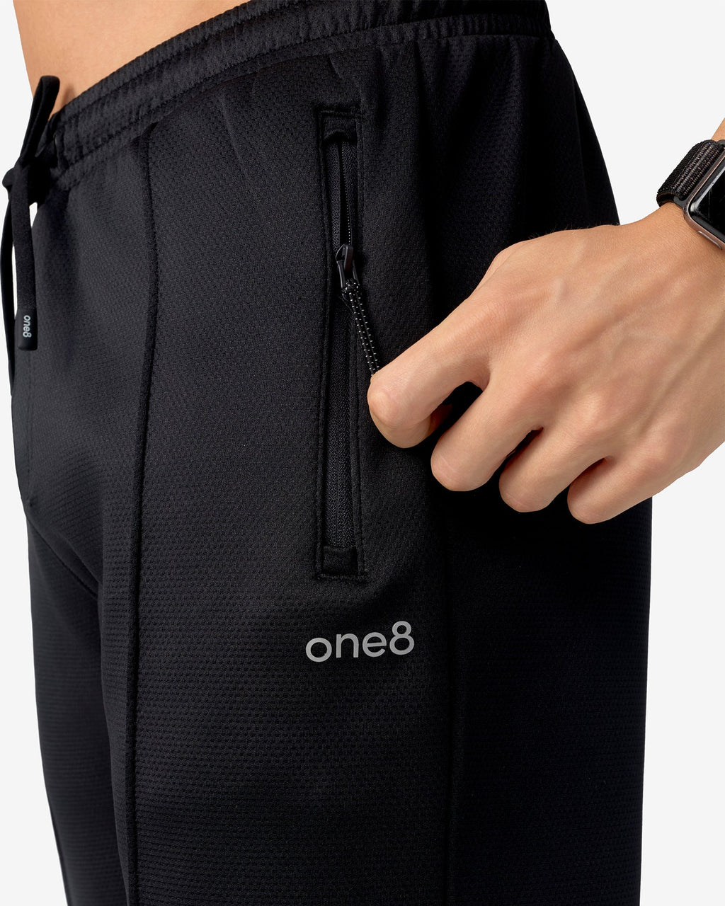 Pin Tuck Track Pants - Black