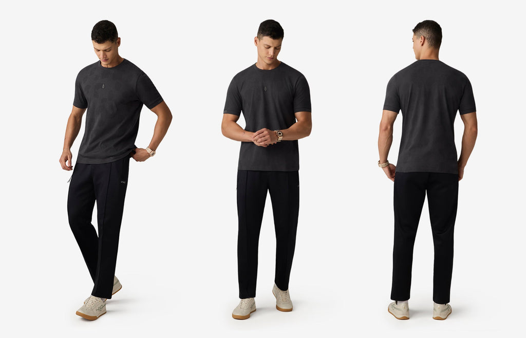 Boom Logo AOP T-Shirt Pinstripe - Grey