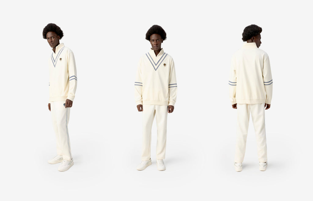 Cricket Ribbed Collar Sweatshirt - White