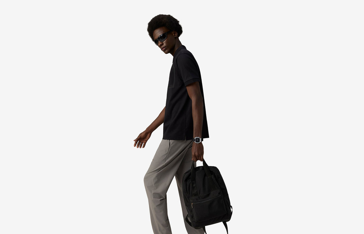 Bonded Pocket Polo - Black