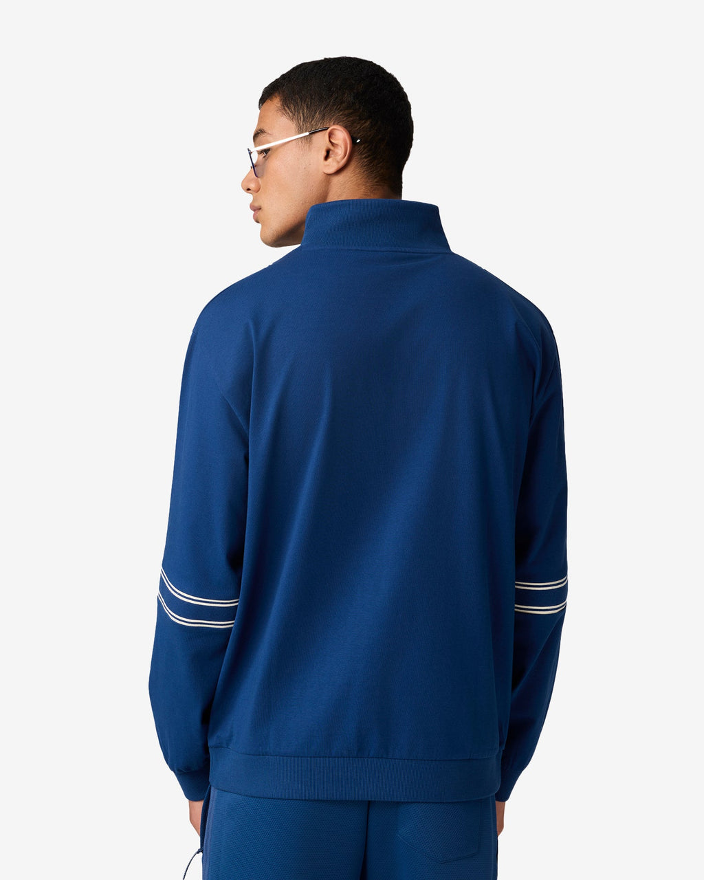 Cricket Ribbed Collar Sweatshirt - Blue