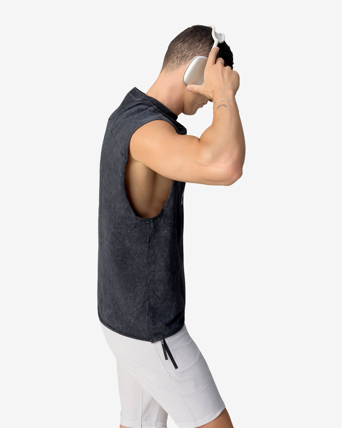 one8 Washed Tank Tee - Black