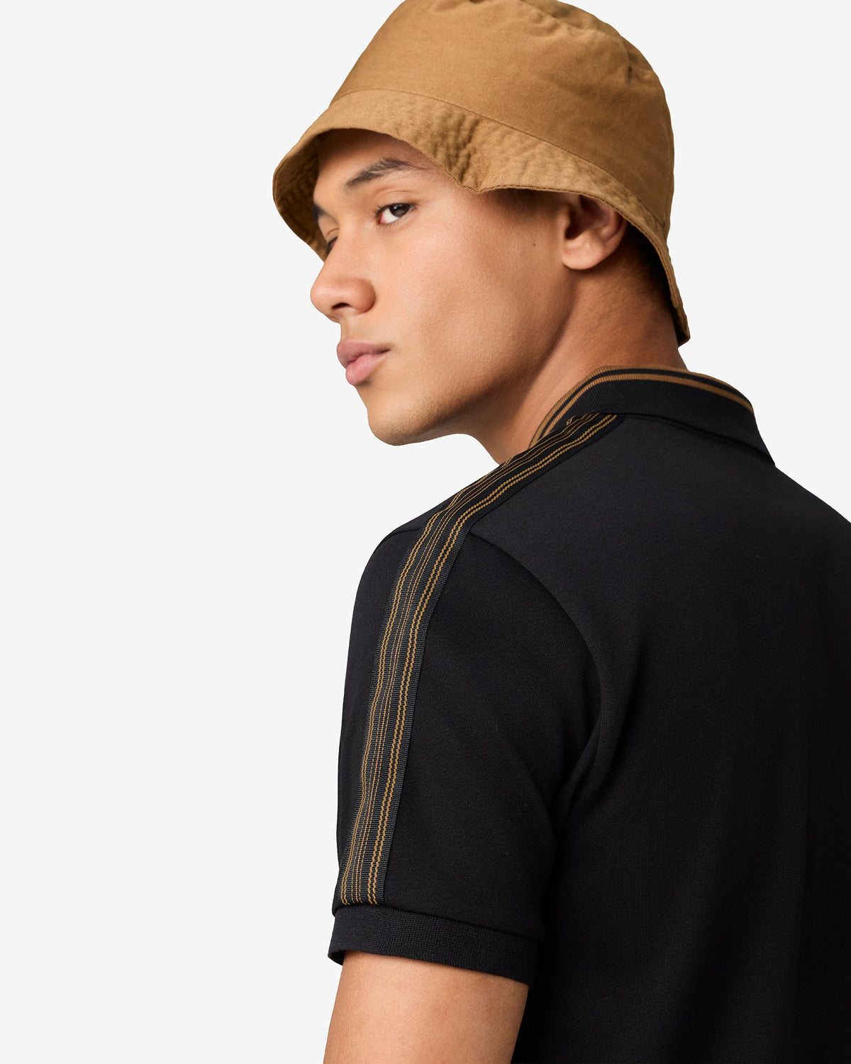 Seam Stitch Polo Black
