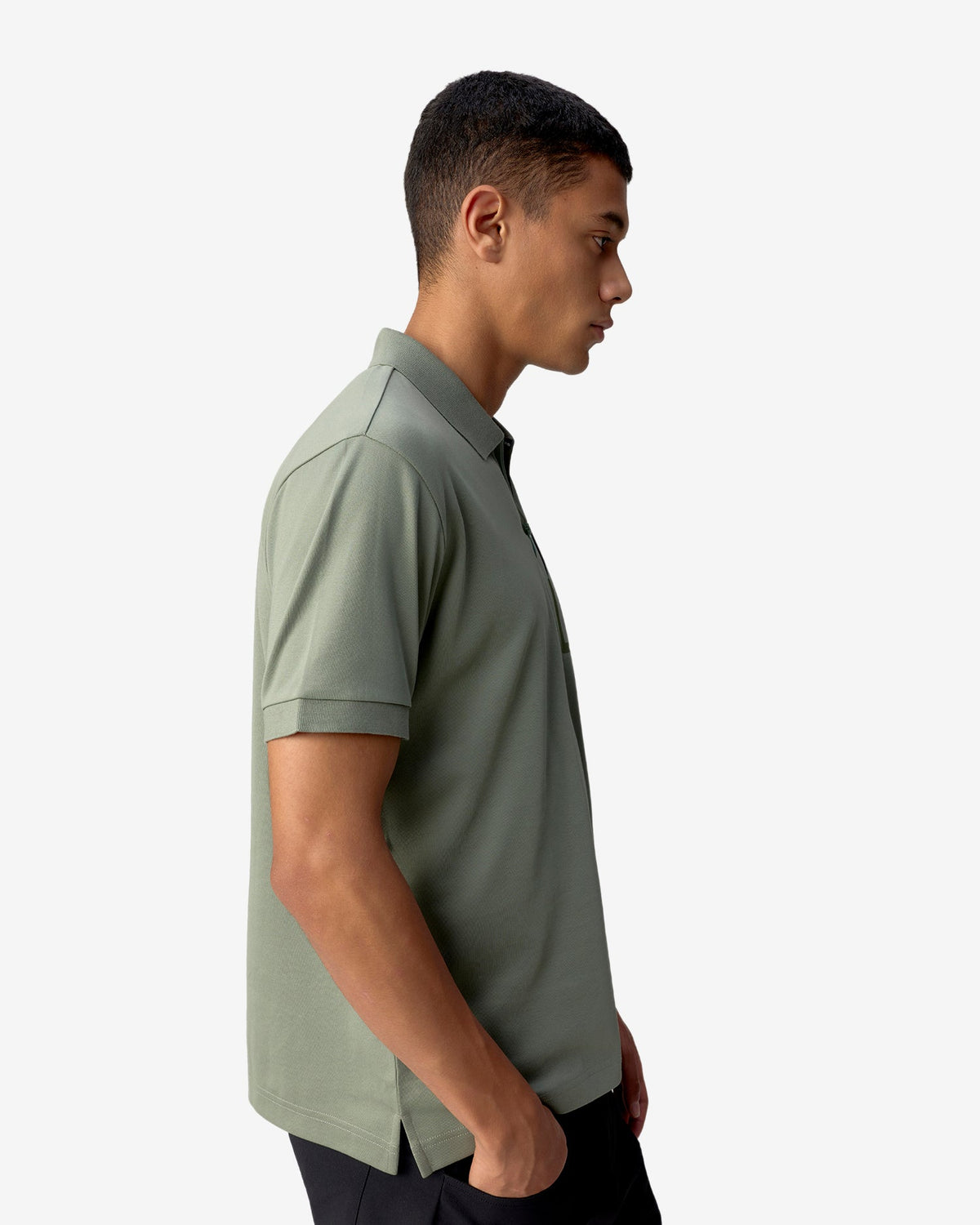 Bonded Pocket Polo - Green