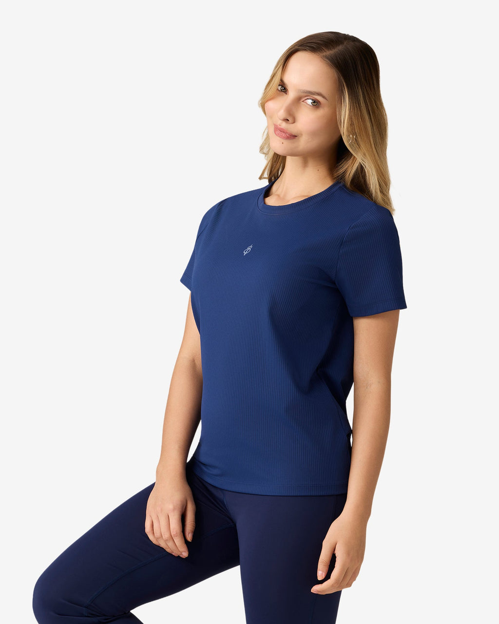 Essentials Ribbed Tee - Blue