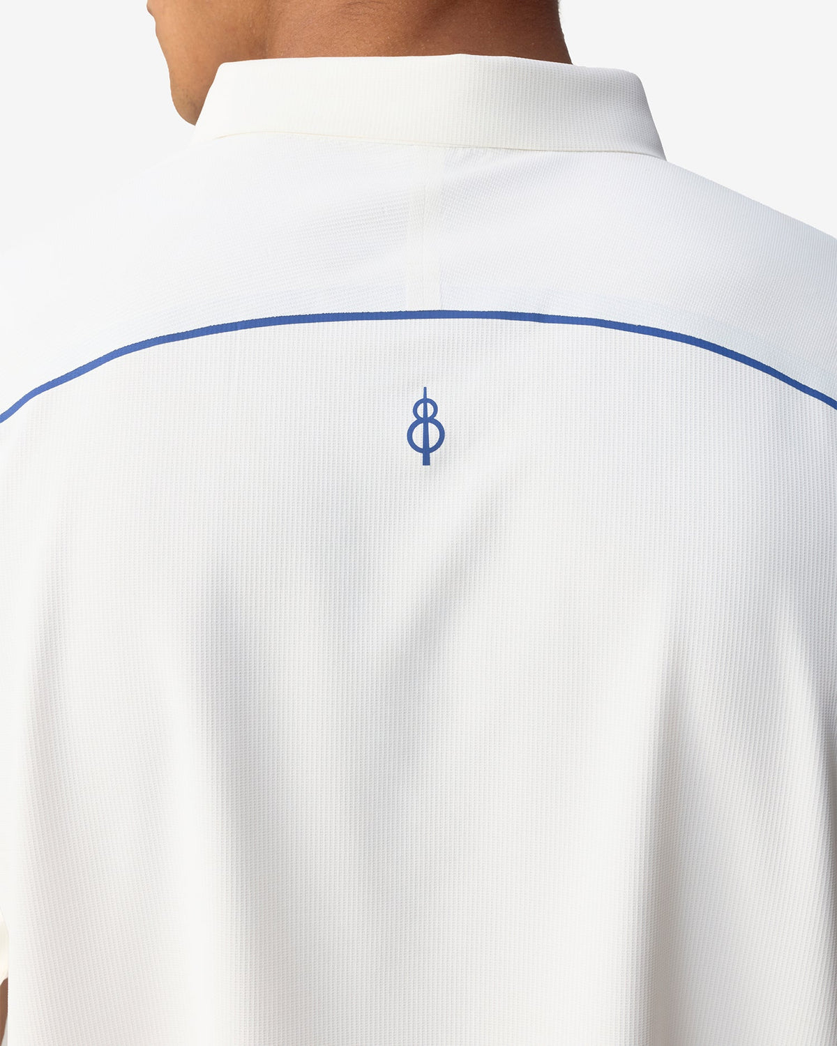 Sonic Curve Bonded Polo - White