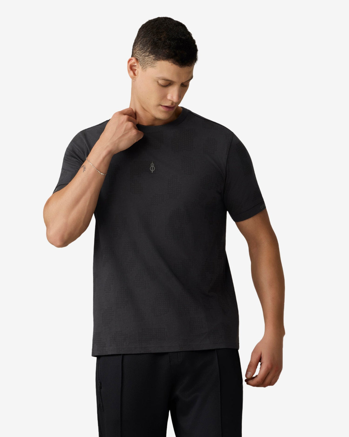 Boom Logo AOP T-Shirt Pinstripe - Grey
