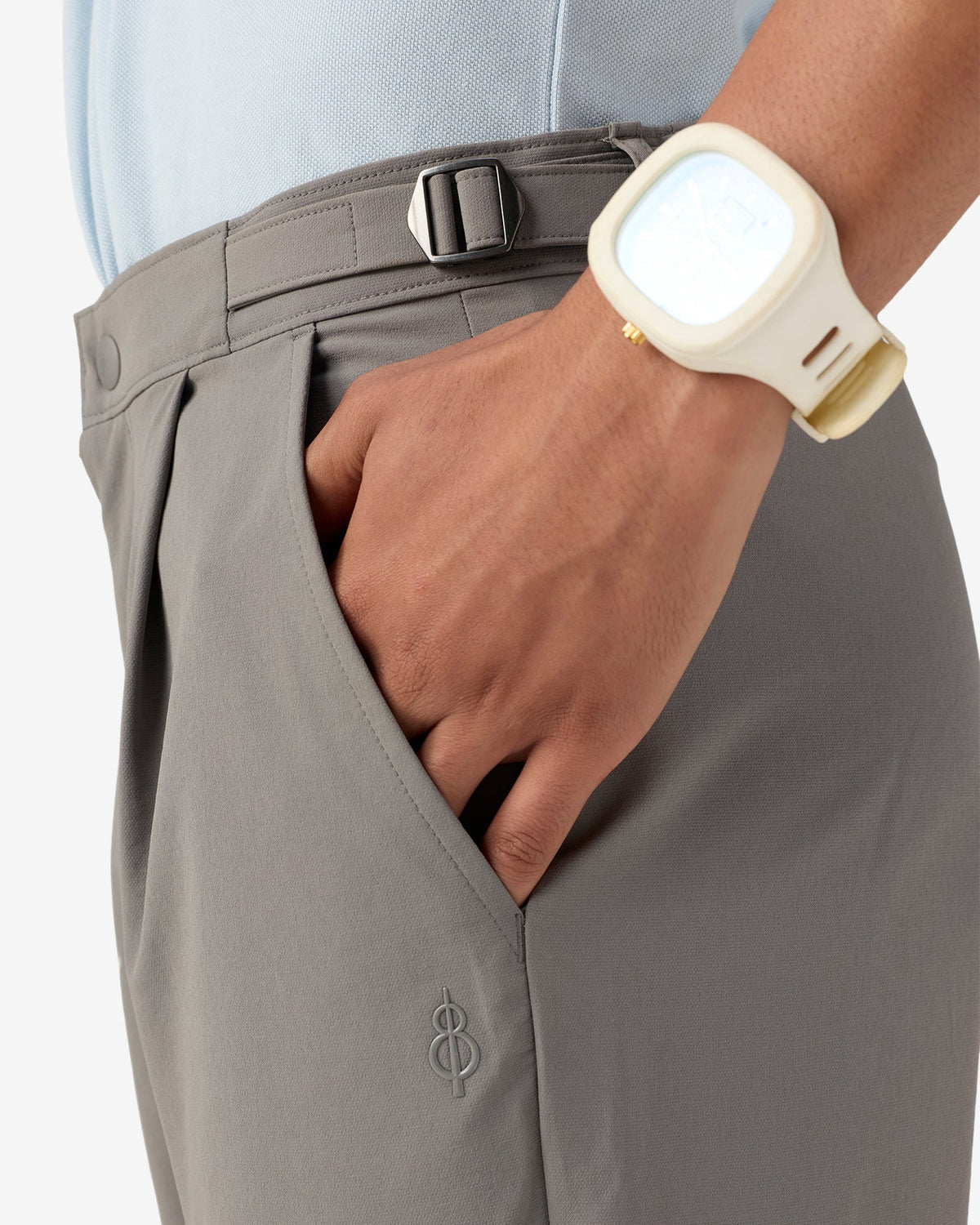 Vintage Buckle Pants - Grey