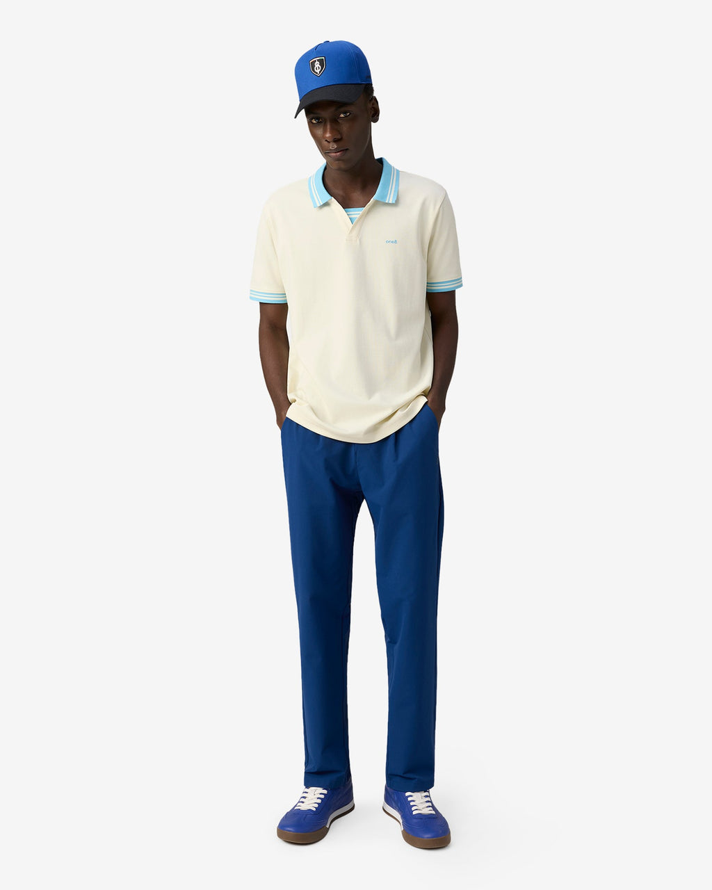 Jonny Collar Polo - White