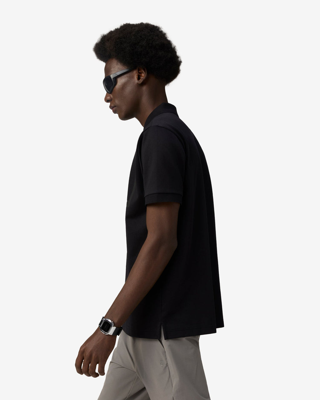 Bonded Pocket Polo - Black