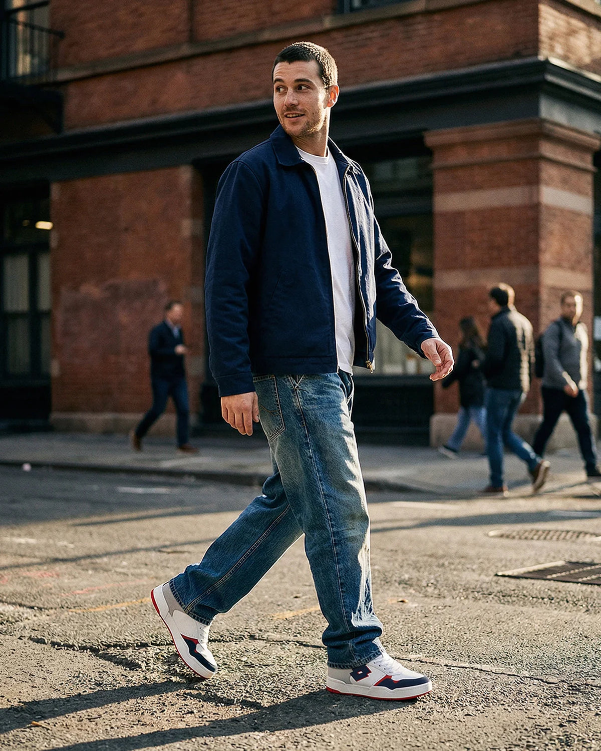 Hoop Star OG - Mood Indigo-Racing Red-Pure White