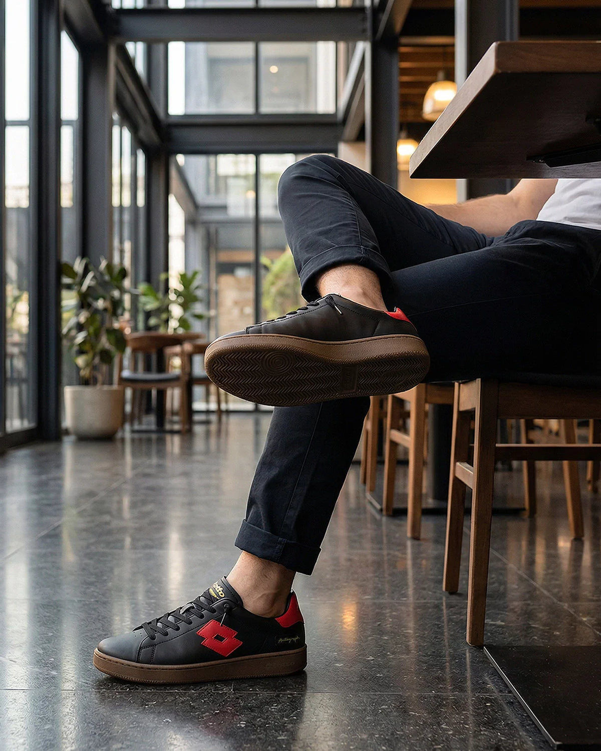 Autograph OG Slip-On - Pure Black-Fiery Red