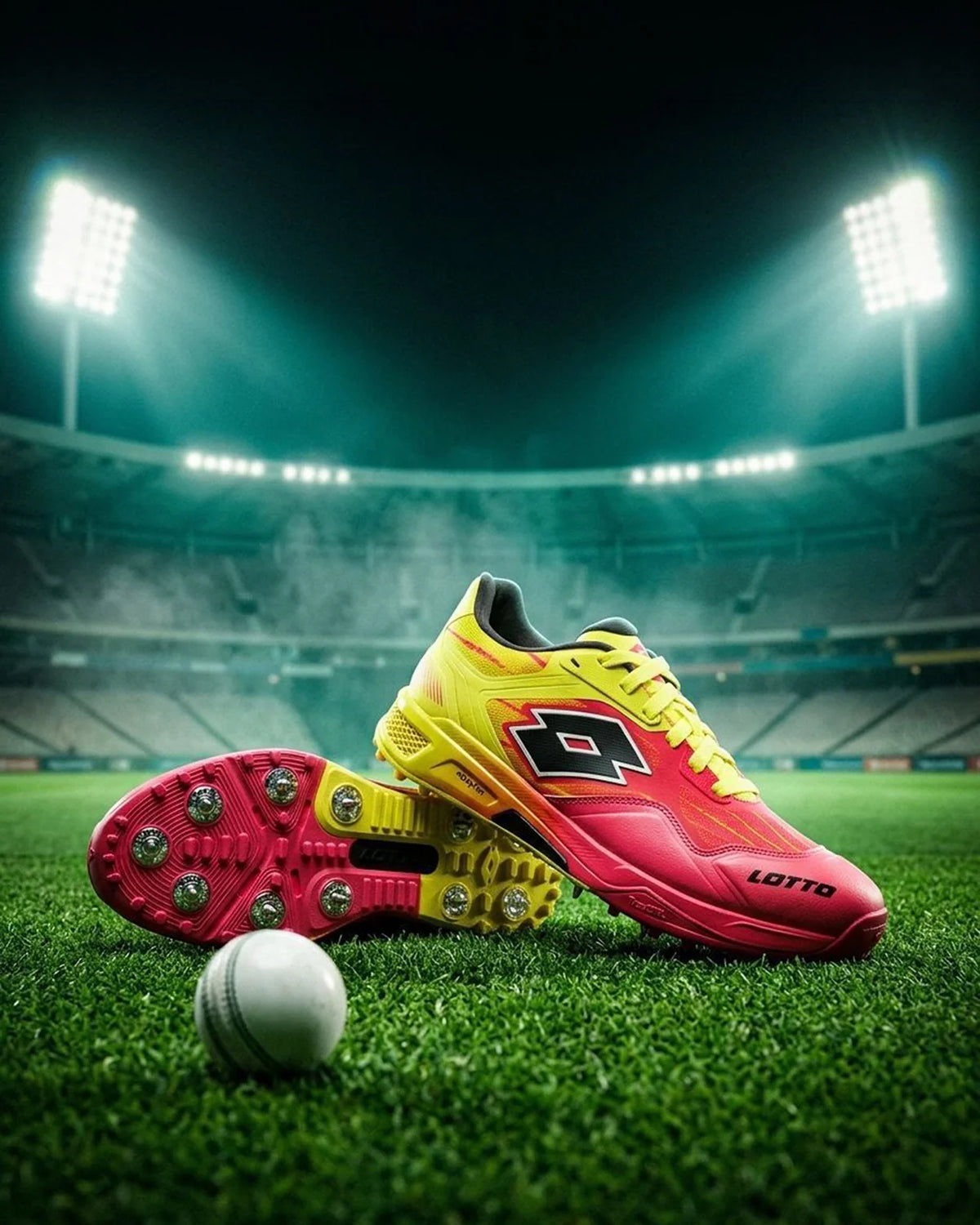 Supershot Fire Dragon: Cricket Batting Spike - Red-Yellow