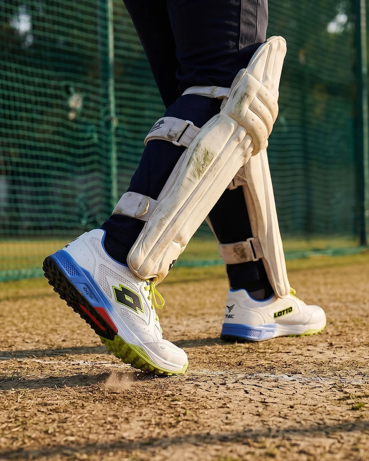 Blaze Hit Blizzard: Cricket Trainer - White-Blue
