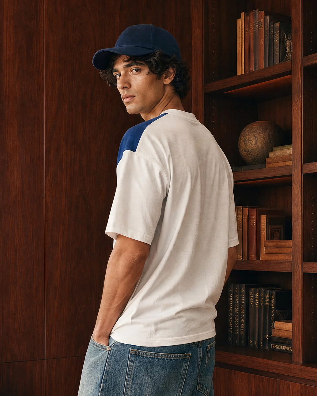 Colourblock Tee - Bright White