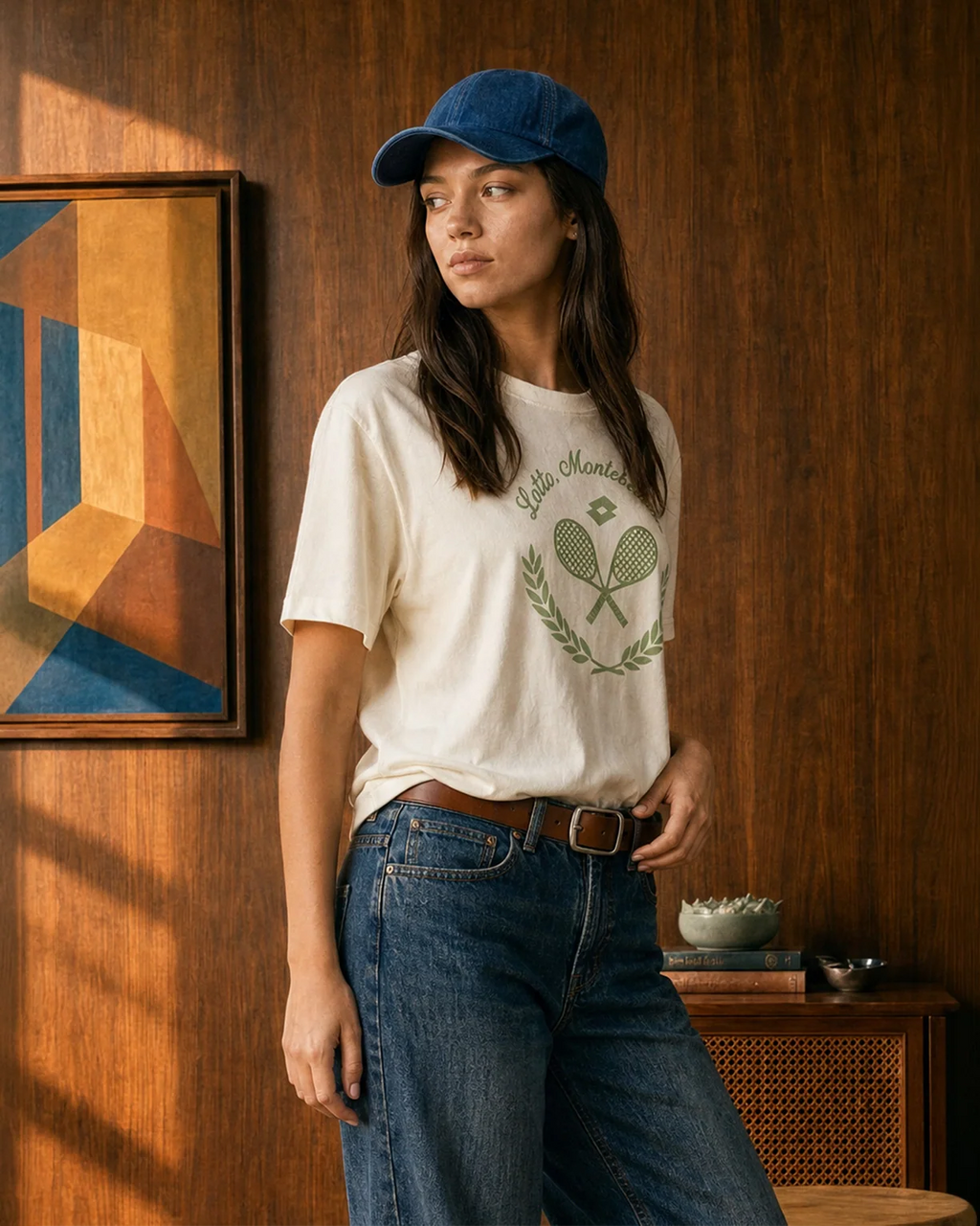 Courtline Flocked Tee - Star White