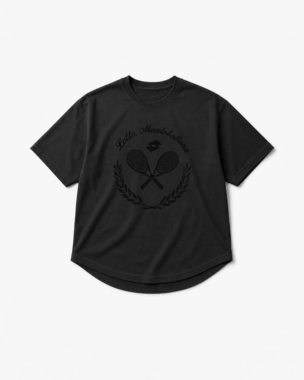Courtline Flocked Tee - Black Beauty