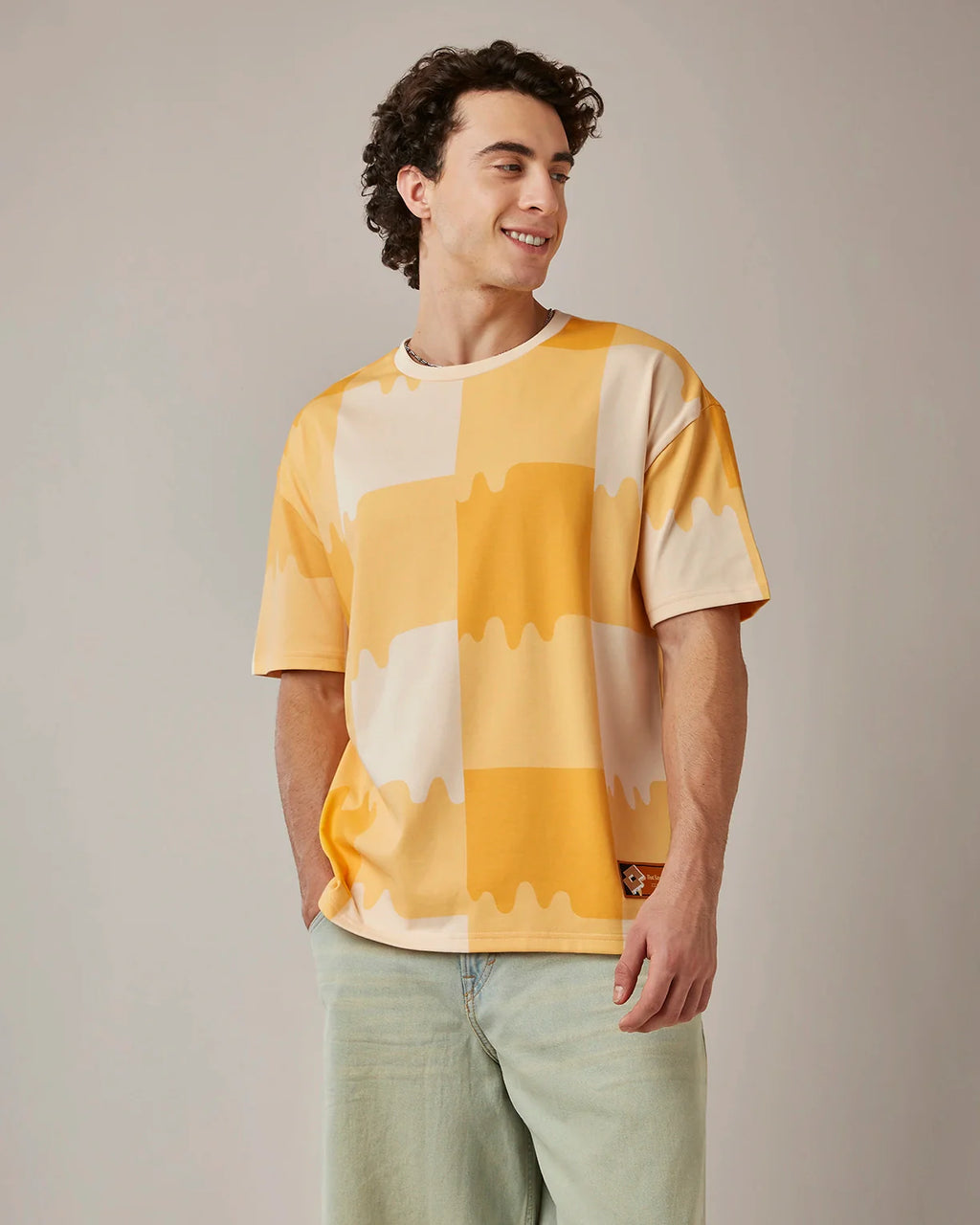 Melt Gingham Tee - Hot Sauce