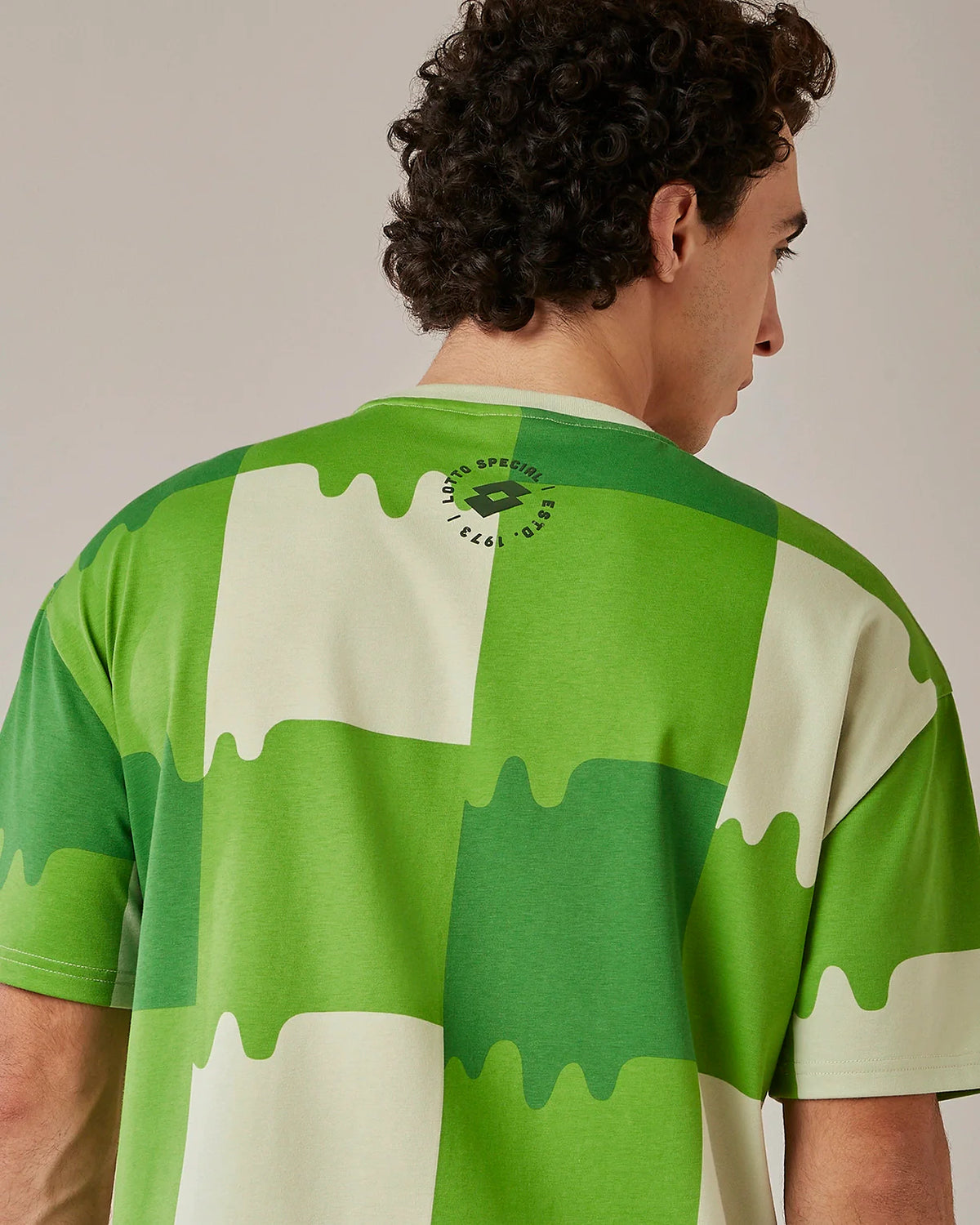 Melt Gingham Tee - Neon Burn