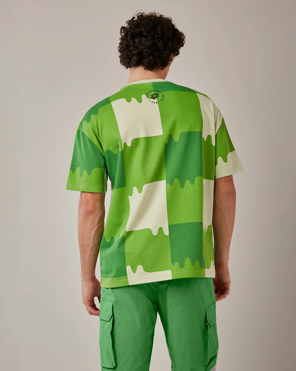 Melt Gingham Tee - Neon Burn