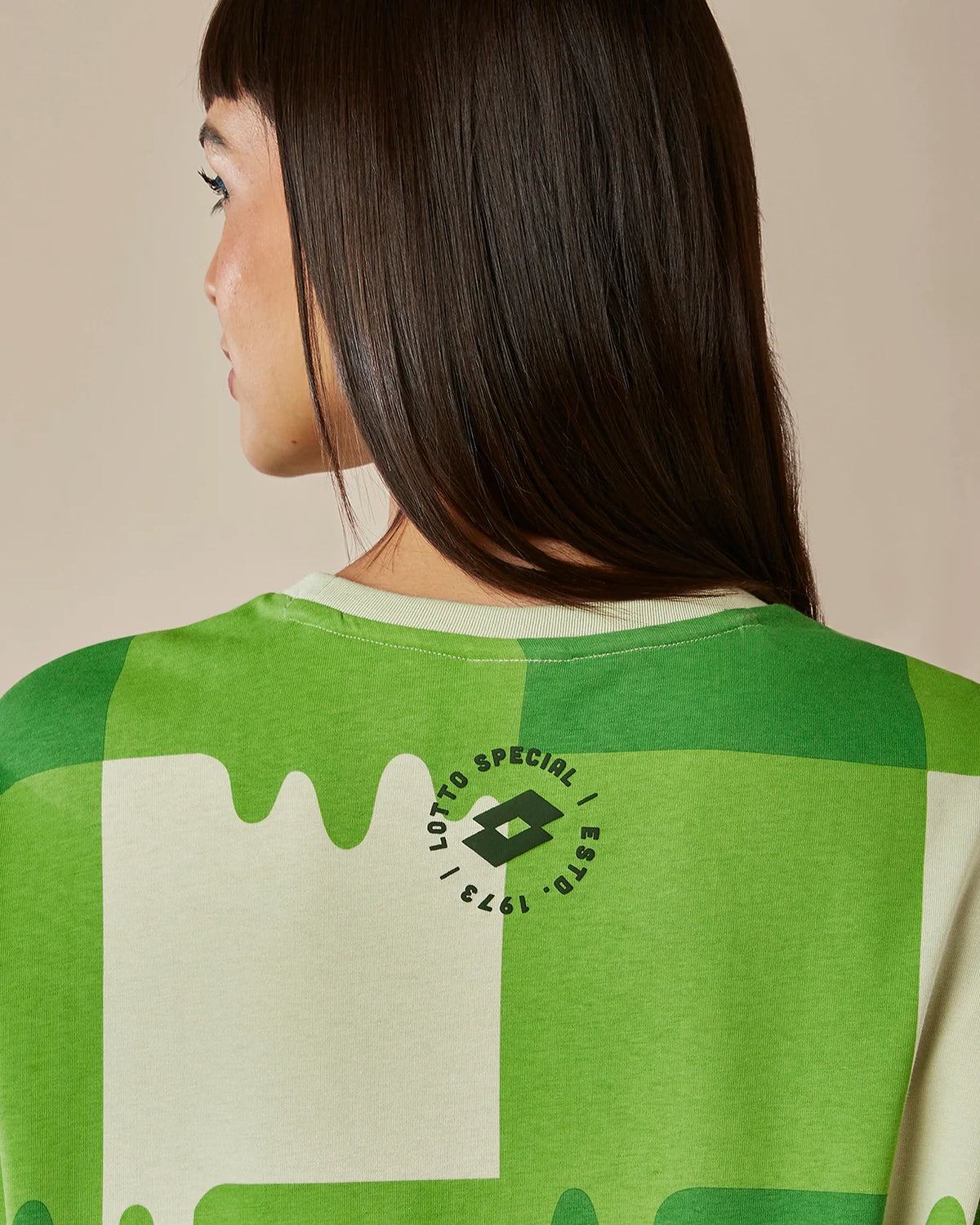 Melt Gingham Tee - Neon Burn