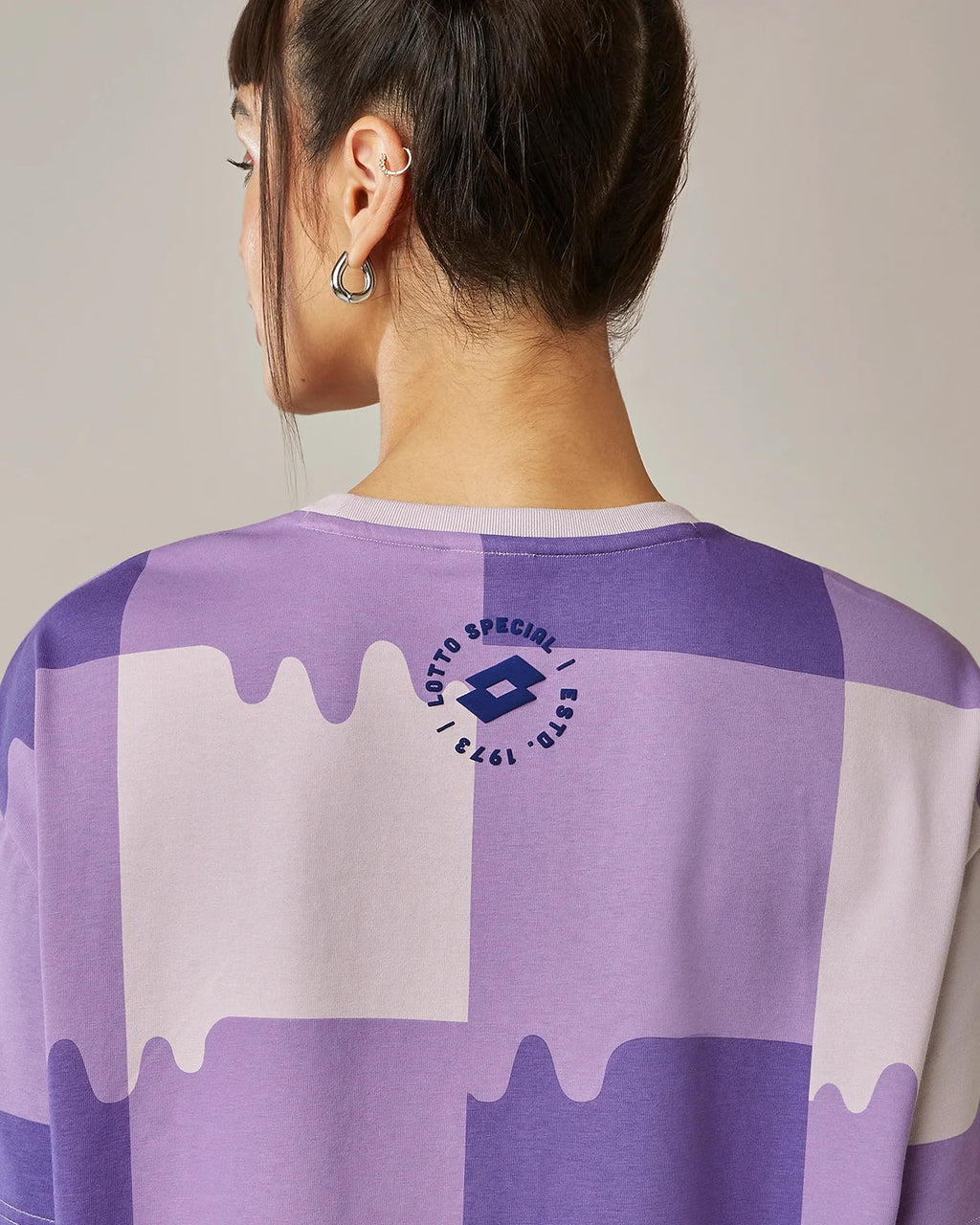 Melt Gingham Tee - Liquid Fire
