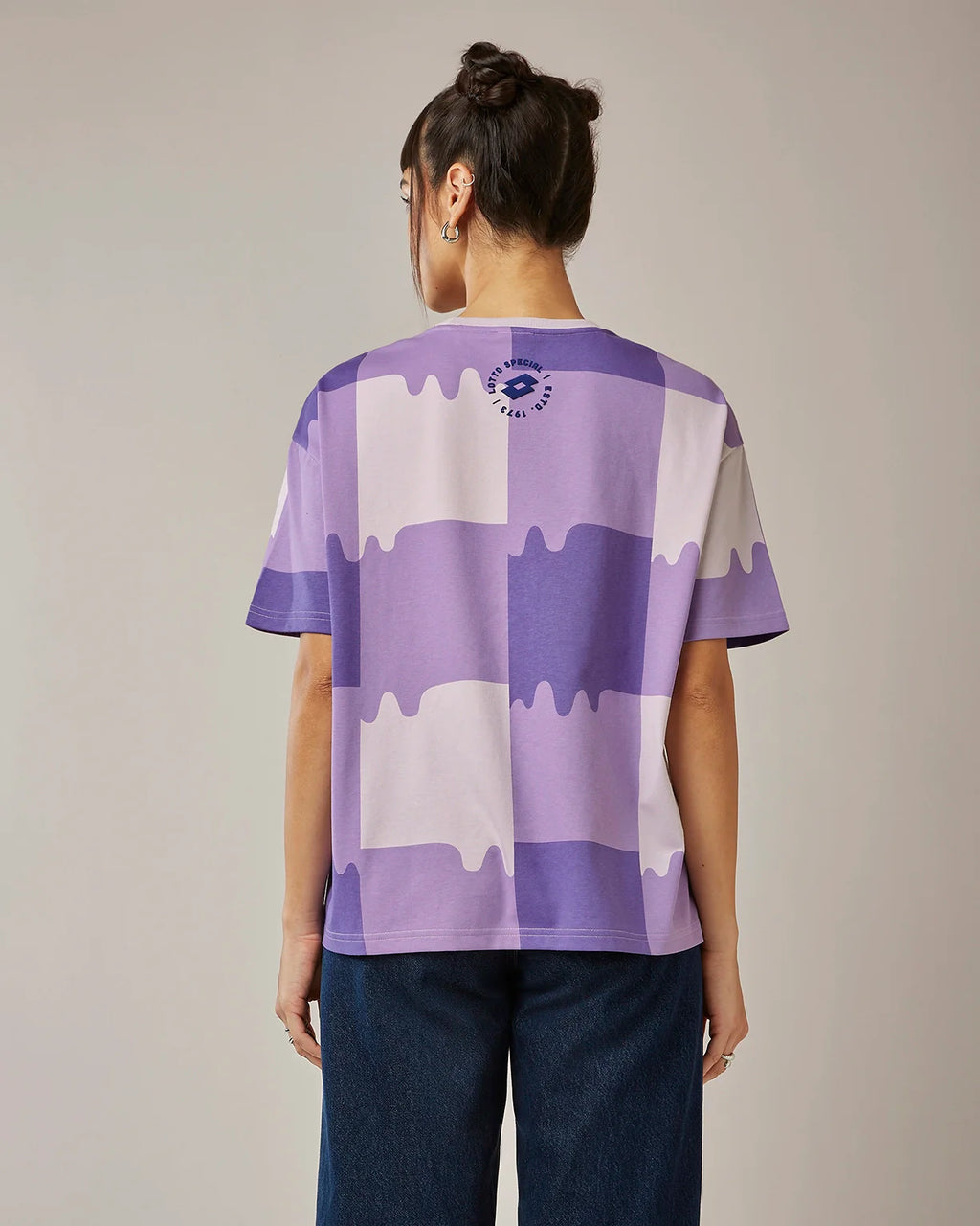 Melt Gingham Tee - Liquid Fire