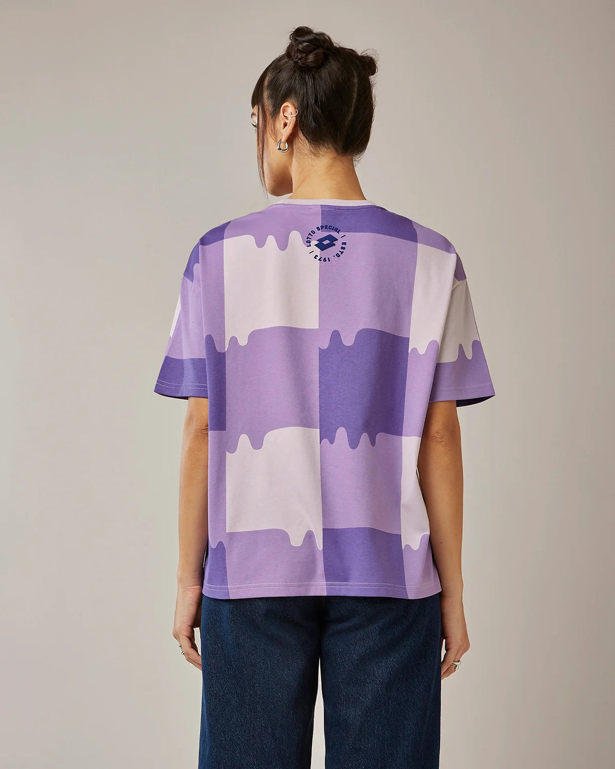 Melt Gingham Tee - Liquid Fire