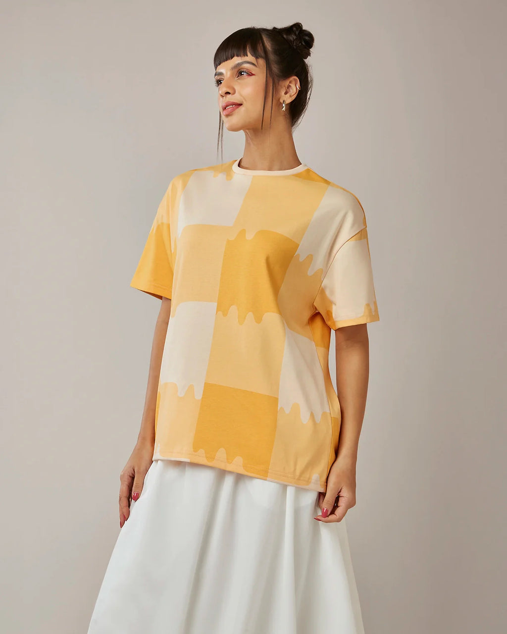 Melt Gingham Tee - Hot Sauce