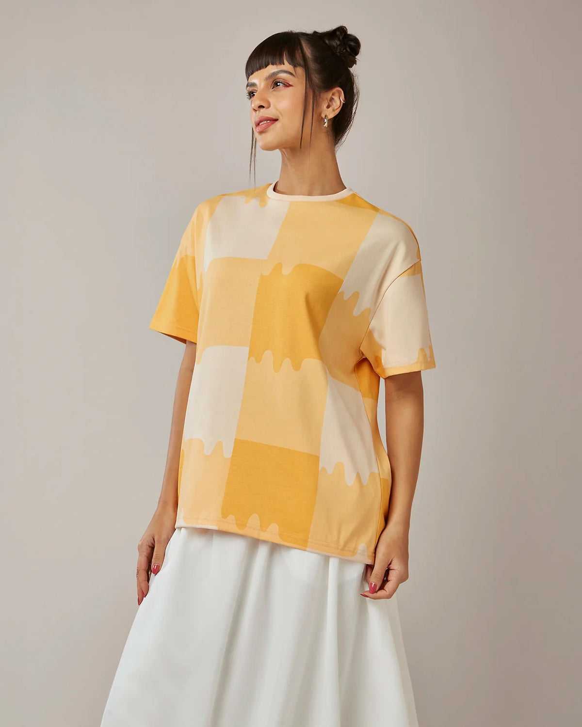 Melt Gingham Tee - Hot Sauce