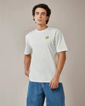 Melt Crew Tee -  Bright White-Neon Burn