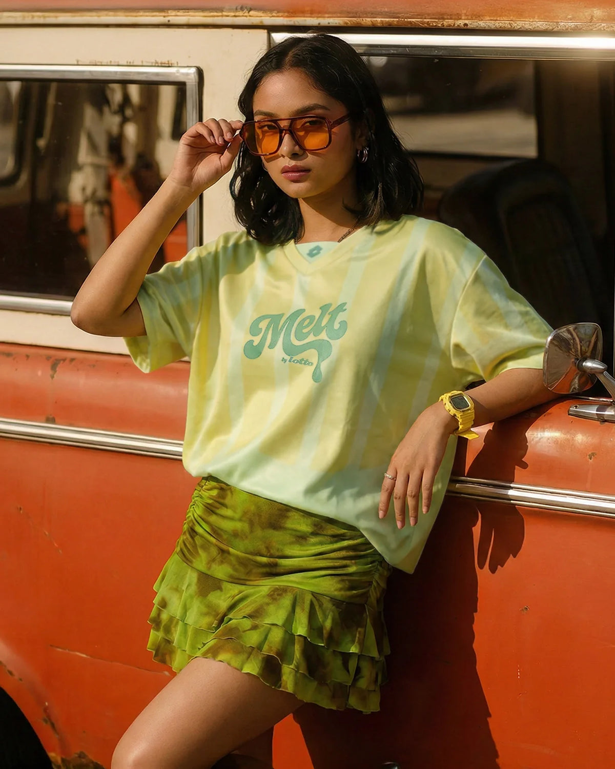 Melt Baseball Jersey - Neon Burn