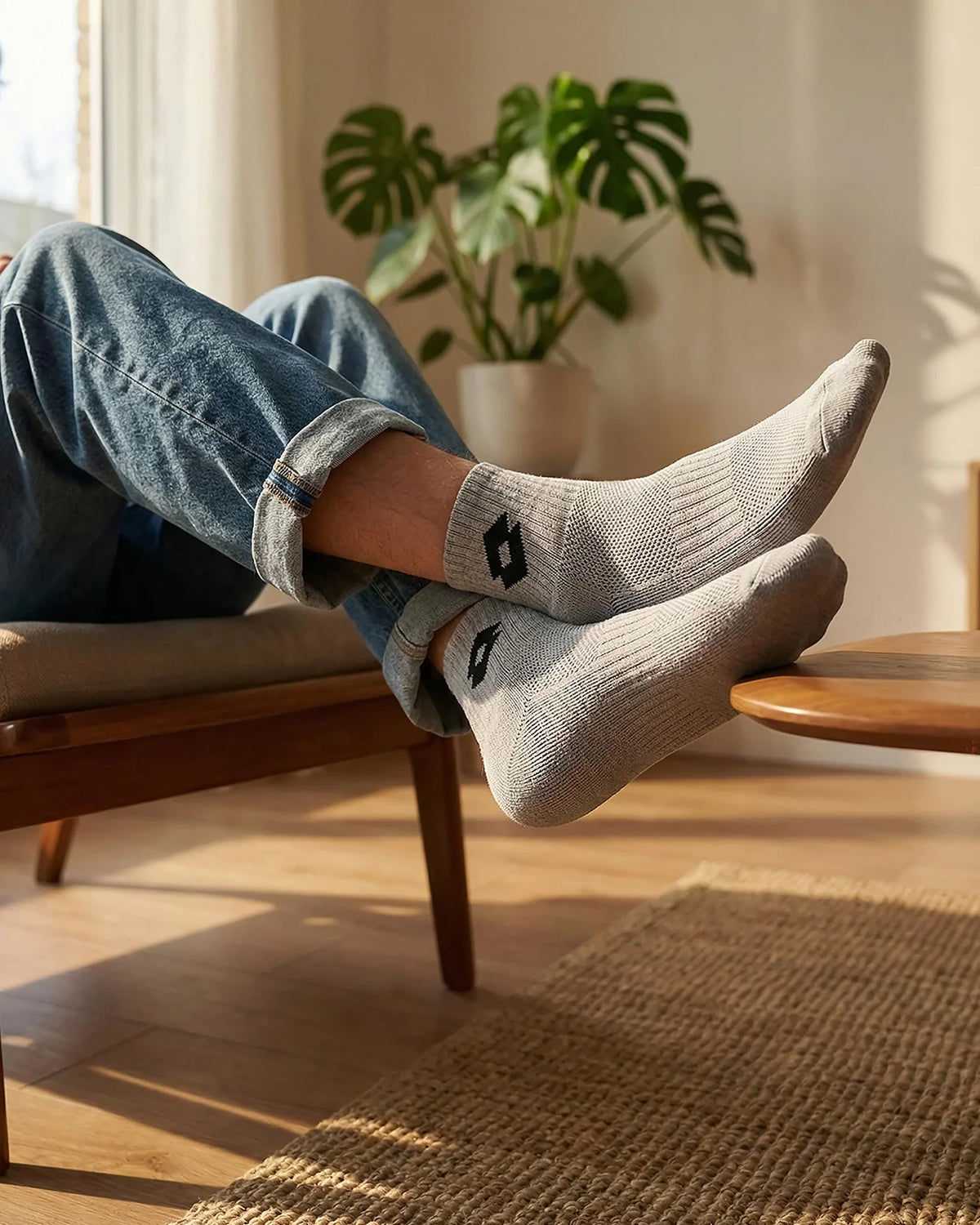 Kickoff Socks 1.0 Pack of 3 - Black Beauty, Bright White & Castle Rock