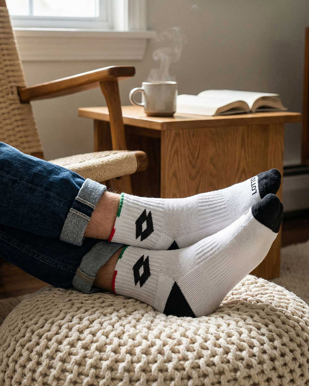 Lotto Kickoff Socks 2.0 Pack of 3 - Bright White, Black Beauty, Castle Rock