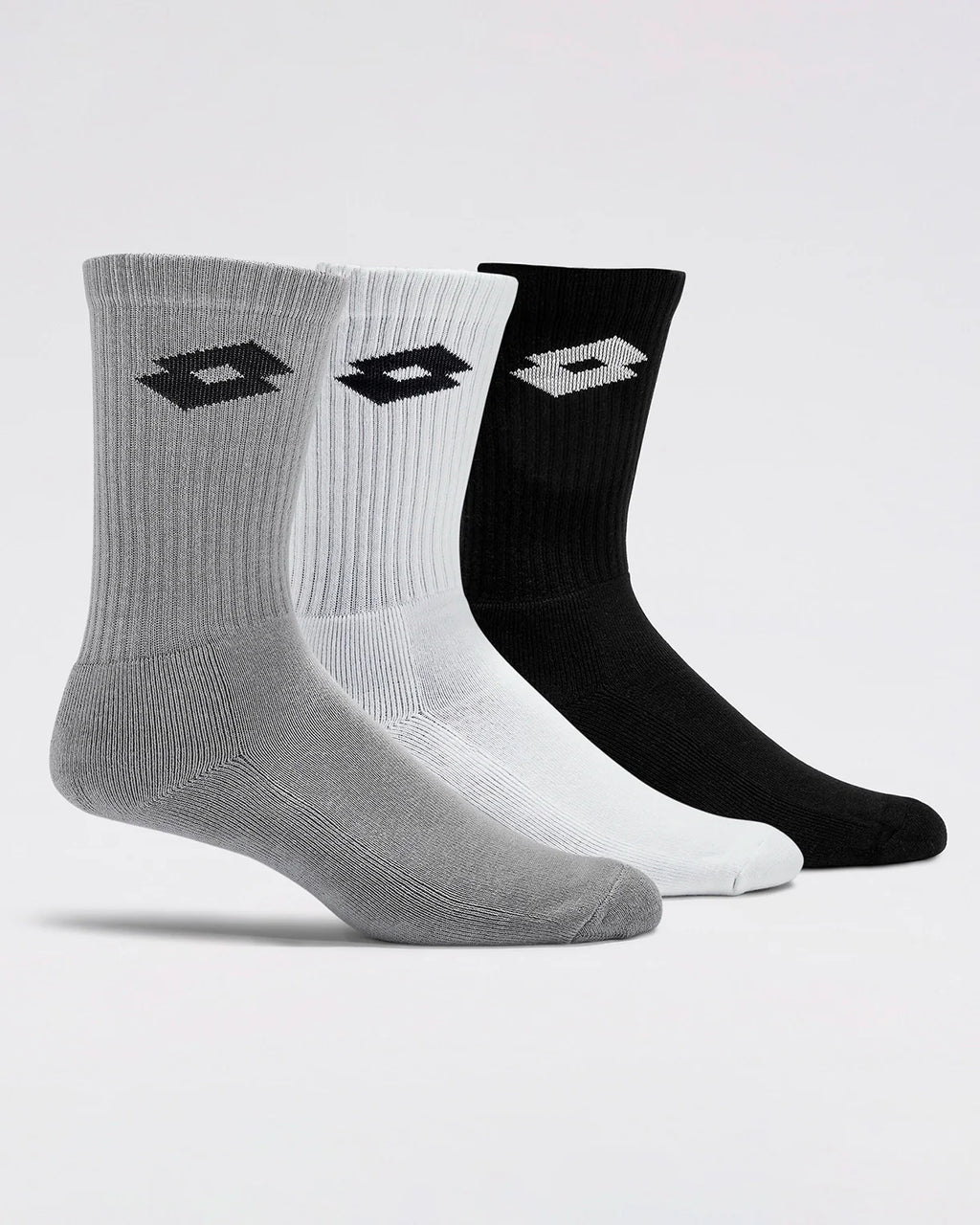 Courtline Socks 1.0 Pack of 3 - Black Beauty, Castle Rock & Bright White