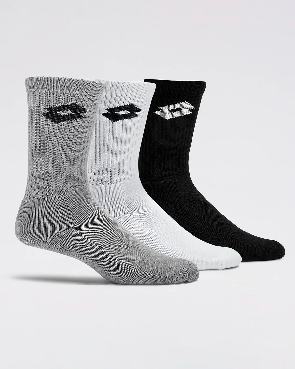 Courtline Socks 1.0 Pack of 3 - Black Beauty, Castle Rock & Bright White