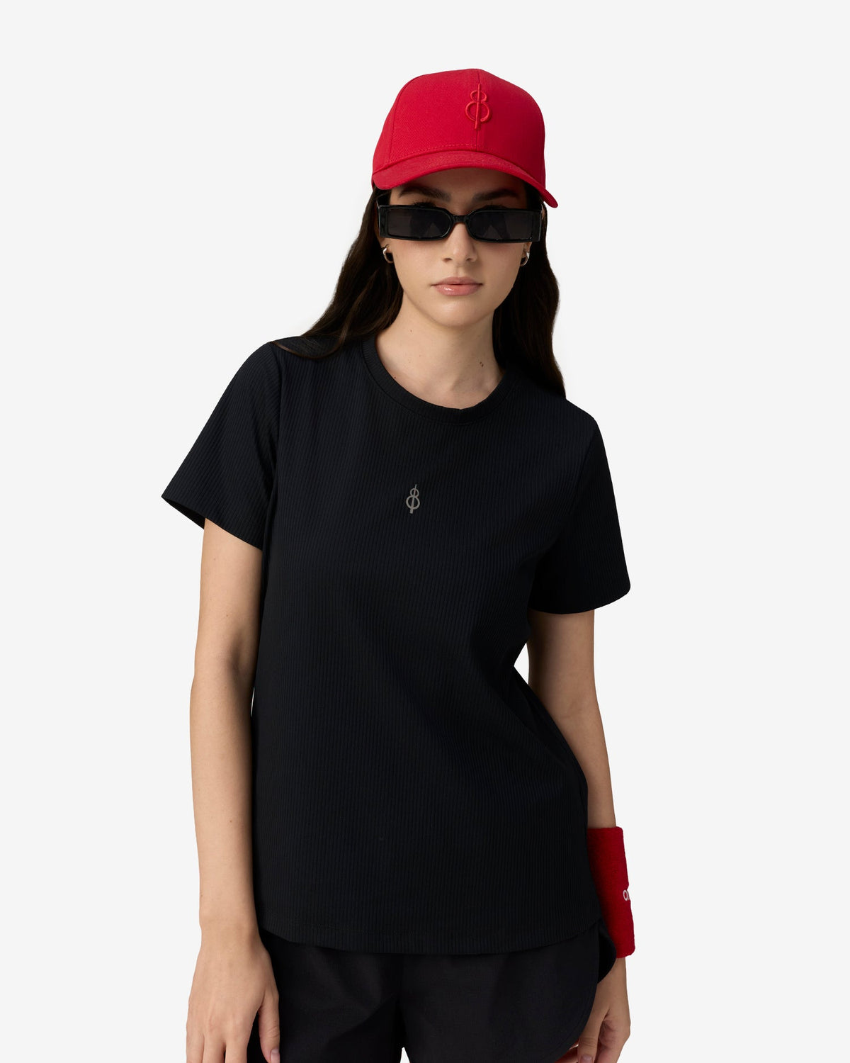 Essentials Ribbed Tee - Black