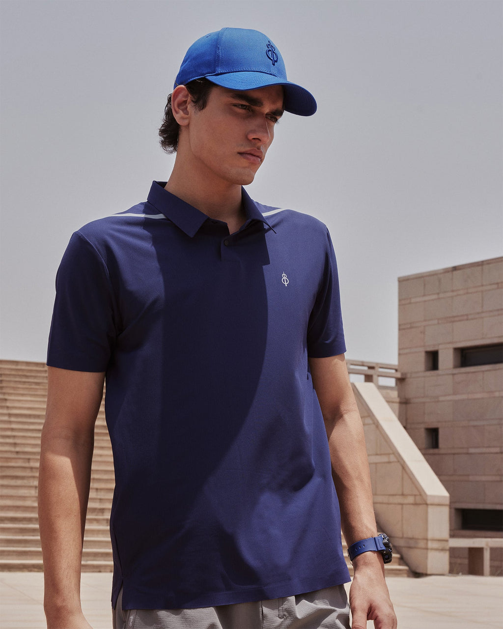 HT Tape Polo - Dark Blue