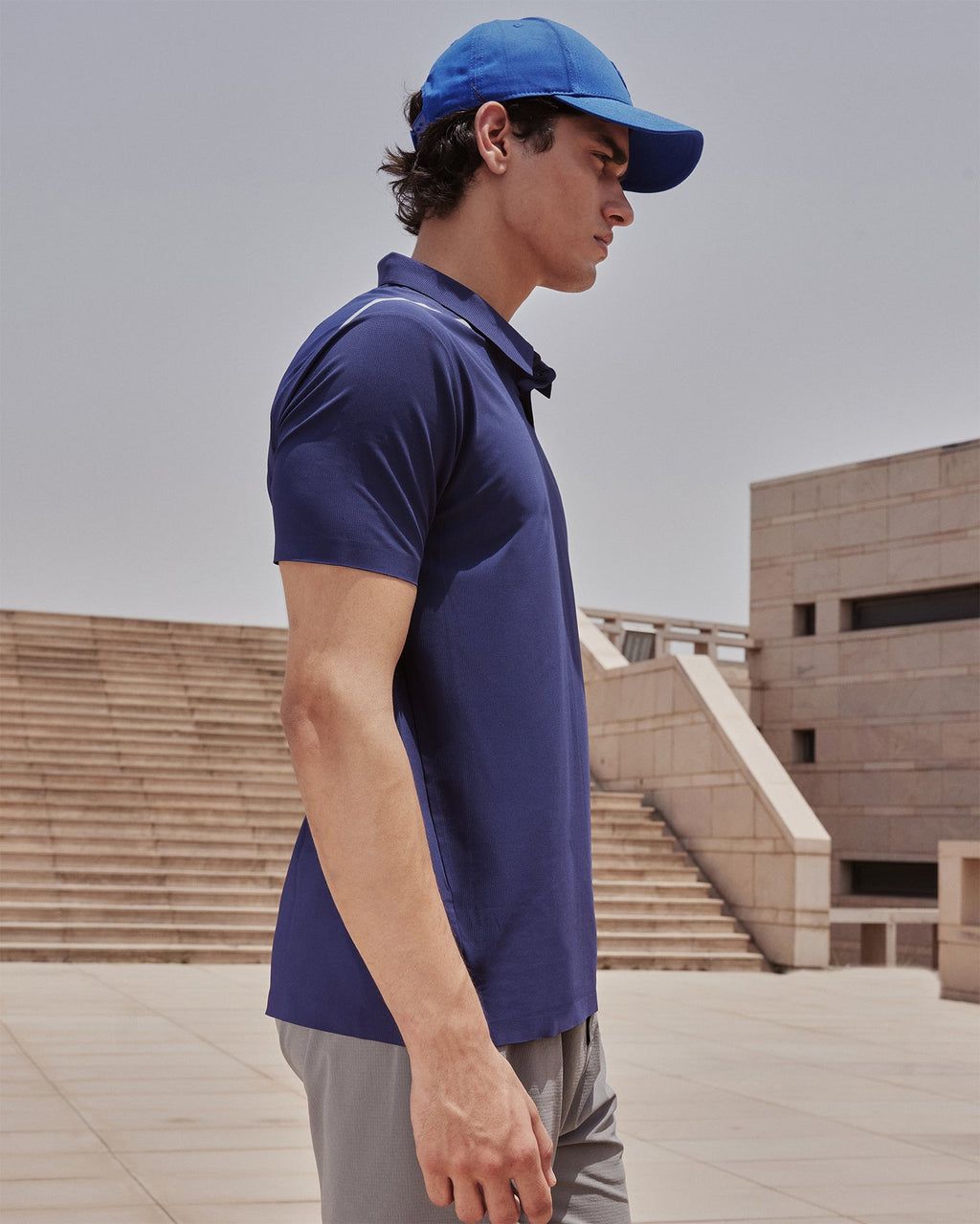 HT Tape Polo - Dark Blue