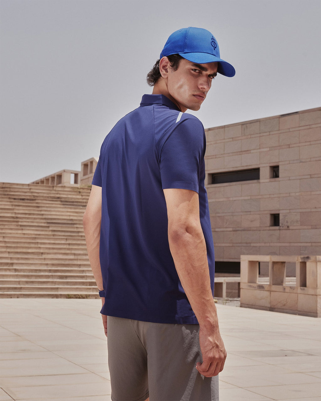HT Tape Polo - Dark Blue